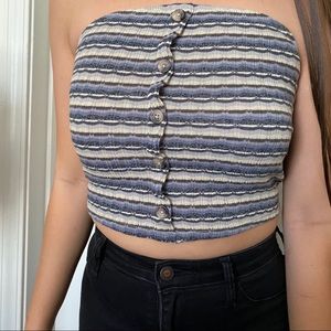 Vintage Striped Multicolored Tube Top